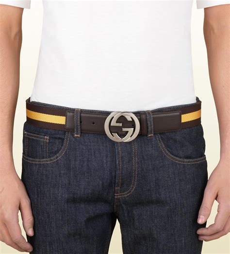 tan gucci belt mens|black vs brown Gucci belt.